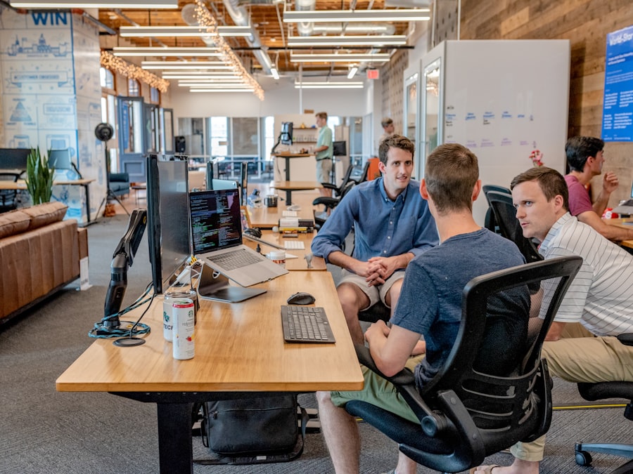 Project review meeting for a client e-commerce platform