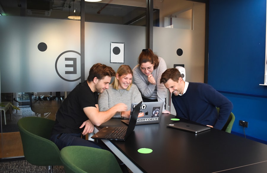 Developers pair-programming on a corporate website